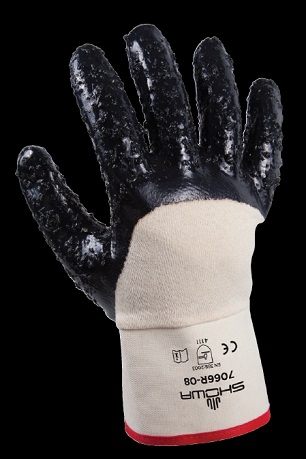 GLOVE NEOPRENE FULL COAT;18  GAUNT LINED ROUGH - Latex, Supported